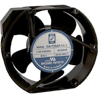 Orion Fans AC Fan, 115V, 50/60Hz, 172x150x51mm, Obround, 235CFM, 35W, 52dBA, Wire Leads