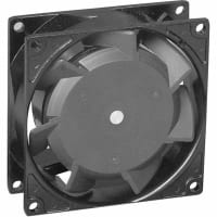 Orion Fans AC Fan, 80x80x25mm, 115VAC, 9W, 3000RPM, 25CFM, 28dB, Dual Ball, Leadwire