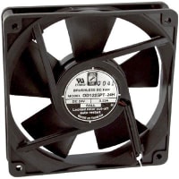 Orion Fans DC Fan, 24V, 0.23A, 120x120x25mm, 86CFM, 42dBA, 3000RPM, Terminals