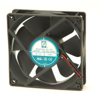 Orion Fans DC Fan, Square, 120x120x32mm, 24VDC, Wire Leads