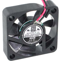 Orion Fans DC Fan, Square, 24V, 0.09A, 40x40x10mm, 6.7CFM, 25dBA, 6000RPM, Wire Leads