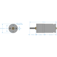 OSEPP 121 RPM DC Metal Gear Motor, Compatible to ServoCity # 638352