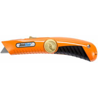 Pacific Handy Cutter (PHC) Utility Knife, Self-Retracting, Metal, Button Activation, 5/8" Blade Extension