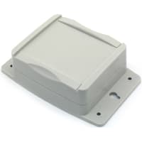 PacTec Enclosure, 94V-2 Polycarbonate, Gray, 4.01X3.27X1.68In