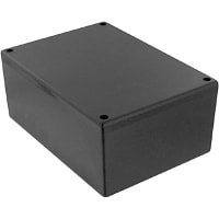 PacTec Enclosure, Electronic, 94 VO, Black, Cap Screw, 7 in., 3 in., 5 in.