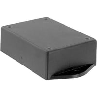 PacTec Enclosure, Electronic, 94 VO, Black, Cap Screw, 3.5 in., 1.275 in., 2.5 in.