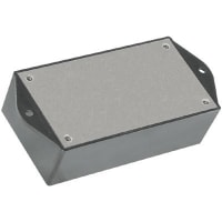 PacTec Enclosure, Electronic, 94 VO, Black, Cap Screw, 4.76 in., 1.61 in., 2.58 in.