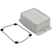 PacTec Enclosure, Electronic, Polycarbonate (HB), Light Gray, 6.054 in., 2.667 in.