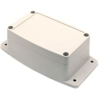 PacTec ENCLOSURE;94V-2 POLYCARBONATE;GRAY;TOP MOUNT FLANGE;5.696X3.79X2.305IN