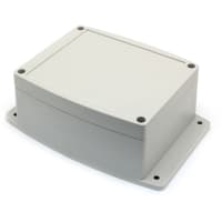 PacTec ENCLOSURE;94V-2 POLYCARBONATE;GRAY;TOP MOUNT FLANGE;6.219X5.219X2.805IN