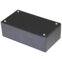 PacTec Enclosure, Electronic, 94 VO, Black, Cap Screw, 4.76 in., 1.61 in., 2.58 in.