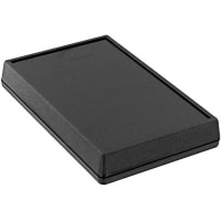 PacTec Enclosure, Box-Lid, Desktop, Plastic, Black, 5.75x3.6x0.81In, HP-LP Series