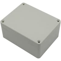 PacTec Enclosure, Box-Lid, Wallmount, ABS, UL94HB, Gray, 4.528x3.543x2.166 In, IP65, SOD Series