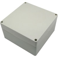 PacTec Enclosure, Box-Lid, Wallmount, ABS, UL94HB, Gray, 6.299x6.299x3.543 In, IP65, SOD Series