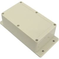 PacTec Enclosure;Industrial;Plastic;IP65;Outdoor Rated;Solid Top;Mtg Tabs;6.3x3.6x1.8in