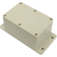 PacTec Enclosure, Flanged, Panel Mnt, ABS, UL94HB, Gray, 4.783x3.257x2.539 In, IP65, SOD Series