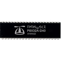 Parallax Inc Parallax Inc P8X32A-D40, 32bit P8X32A Microcontroller, 80MHz, 64 kB ROM, 40-Pin PDIP