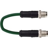 Amphenol LTW Technology Double Ended Cordset A Coded M12 Female to M12 Female 1m 4P PVC M12A Series