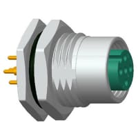 Amphenol LTW Technology Circular M12 Socket, 5 Position, A Coded, Solder Terminal, 4A, 60V, M12 Series