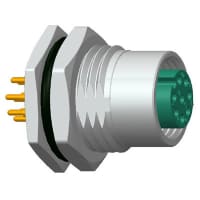 Amphenol LTW Technology Circular M12 Socket, 8 Position, A Coded, Solder Terminal, 2A, 30V, M12 Series