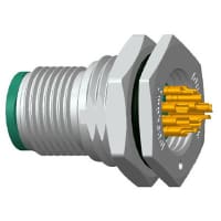 Amphenol LTW Technology Circular M12 Right Angle Plug, 12 Pos, Solder Cup Term, 1.5A, 30V M12 Series