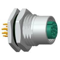 Amphenol LTW Technology Connector, M12 PANEL PCB CONN 12PIN F CONN F PIN