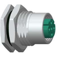 Amphenol LTW Technology Circular M12 Socket, 4 Position, Solder Cup Term, D Coded, 4A, 250V, M12 Series