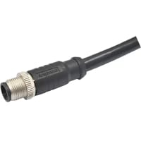 Amphenol LTW Technology Connector, M12 L Code CABLE 5P M CONN M PIN RA L-2M