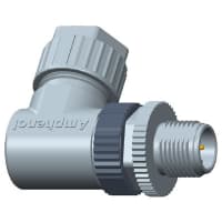 Amphenol LTW Technology Connector, M12 CONN, SCREW IN 90° ASSY SCREW 4PIN M CONN M PIN, M12 Series