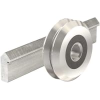 PBC Linear V-Guide Wheel, Dual Row Sealed Bearing, 45mm O.D., 326 lbs load, VWS Series