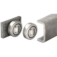 PBC Linear Axial Bearing w/welded flange plate, Fixed, 0.58 US Ton-Force, HVB Series