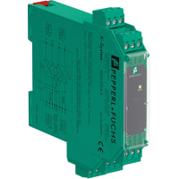 Pepperl+Fuchs Process Automation Signal Converter, Temperature, Current, Analog, DIN Rail, 20-30 VDC, KFD Series