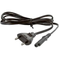 Phihong Power Supply AC Cord, 15 Watt, 2 wire, C8 Europe, AC15 Series