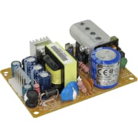 Phihong Power Supply, AC-DC, 5V@2.6A, 12V@1A, 90-264V In, Open Frame, Panel Mnt, PSA25L Series