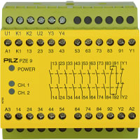 Pilz Safety Relay, 24VDC, 8-NO, 1-NC