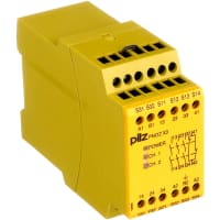 Pilz Safety Relay, 1/2 Ch E-STOP Monitor, 230 VAC 24 VDC, 2 NO 1 NC 1 SC, PNOZ Series