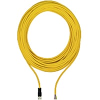 Pilz Connector Cable Assembly, M12 8-Pole Female, PUR Yellow 10 m, PSEN Series