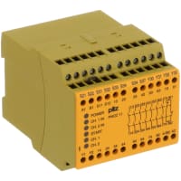 Pilz Safety Relay, 1 or 2 Ch E-STOP Monitor, 8A 24VDC, 7 NO 1 NC, PNOZ Series