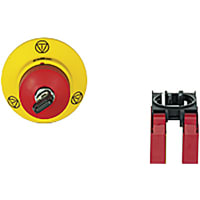 Pilz PITestop E-STOP/contact block set consisting of E-STOP pushbutton (key switch).