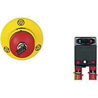 Pilz PITestop E-STOP/contact block set consisting of E-STOP pushbutton (key switch).