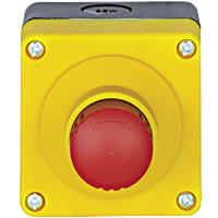 Pilz PITestop E-STOP/contact block incl. surface mount housing.