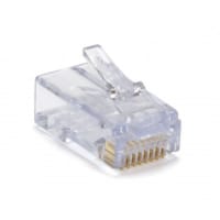 Platinum Tools EZ-RJ45 CAT6 Connector, 23-24 AWG, Gold Plated, UL Listed, Clear, EZ Series