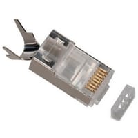 Platinum Tools RJ45 Cat6A 10Gig Shielded Connector w/Liner. 50/Bag.