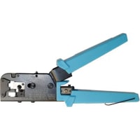 Platinum Tools EZ-RJ45 Crimp Tool, Use w/ Cat5, Cat5e, Cat6, RJ11, RJ12, RJ45, Blue, Modular Plug