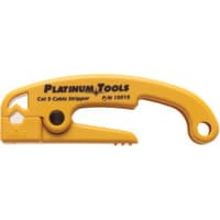 Platinum Tools Cable Jacket Stripper, Cat5/5e/6 Twisted Pair, Accepts 0.18" to 0.25", Yellow