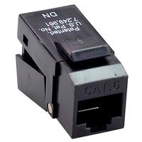 Platinum Tools EZ-SnapJack Cat6, Black. 4/Clamshell.