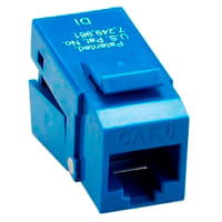 Platinum Tools EZ-SnapJack Cat6, Blue. 4/Clamshell.