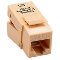 Platinum Tools EZ-SnapJack Cat6, Lt. Almond. 4/Clamshell.