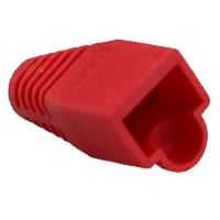 Platinum Tools RJ45 Boot, 5.5mm Max OD, Red. (Bulk, 1ea.) Pkg 100pc/Bag.