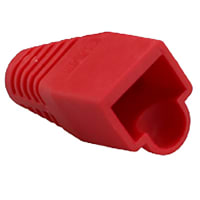 Platinum Tools RJ45 Boot, 6.0mm Max OD, Red. (Bulk, 1ea.) Pkg 100pc/Bag.